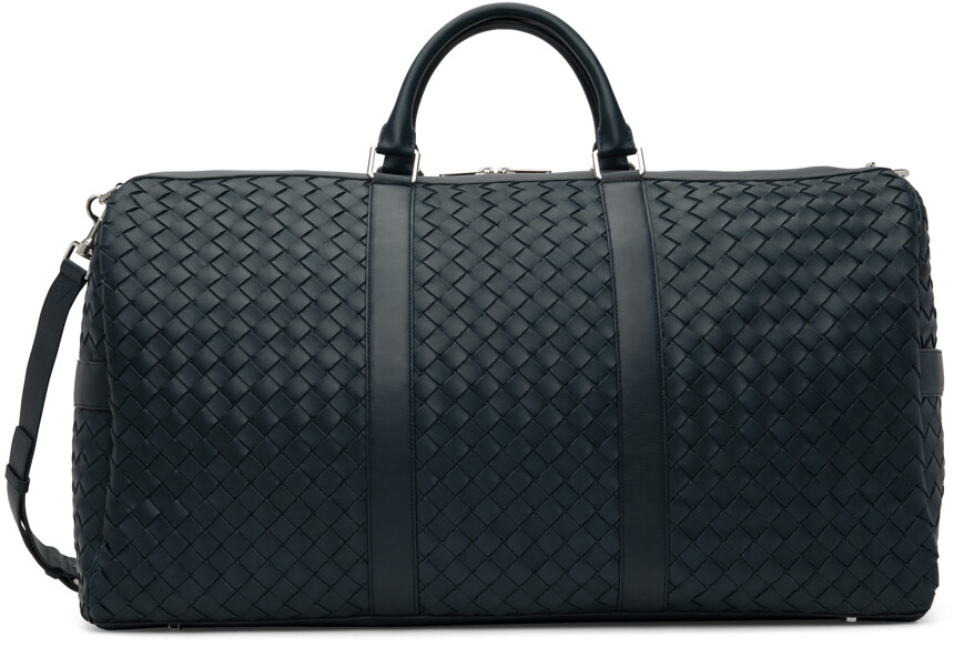

Темно-синяя классическая спортивная сумка Bottega Veneta