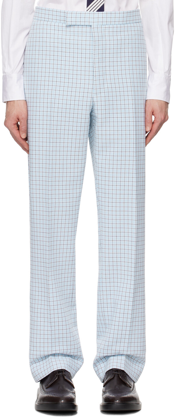 

Синие брюки с низкой посадкой Thom Browne