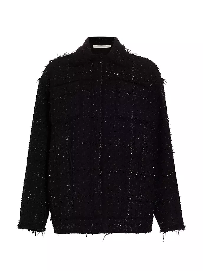 

Твидовый жакет оверсайз металлик Jason Wu Collection, черный