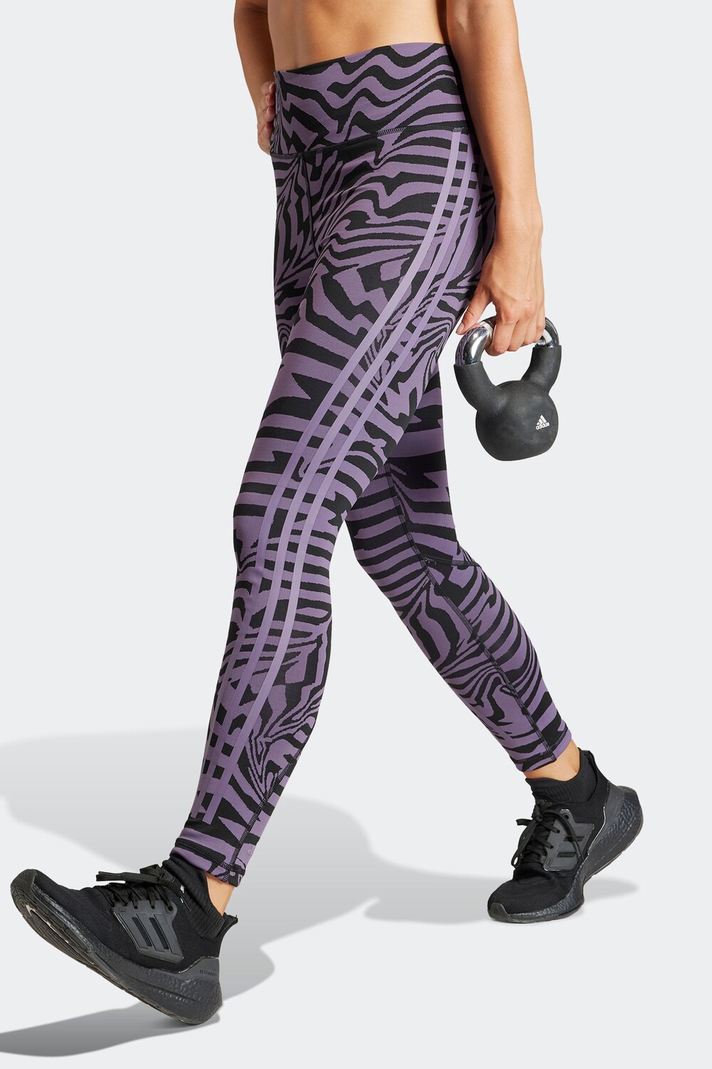 

Леггинсы Performance Training Optime Trainicons с жаккардовым узором с 3 полосками adidas, фиолетовый