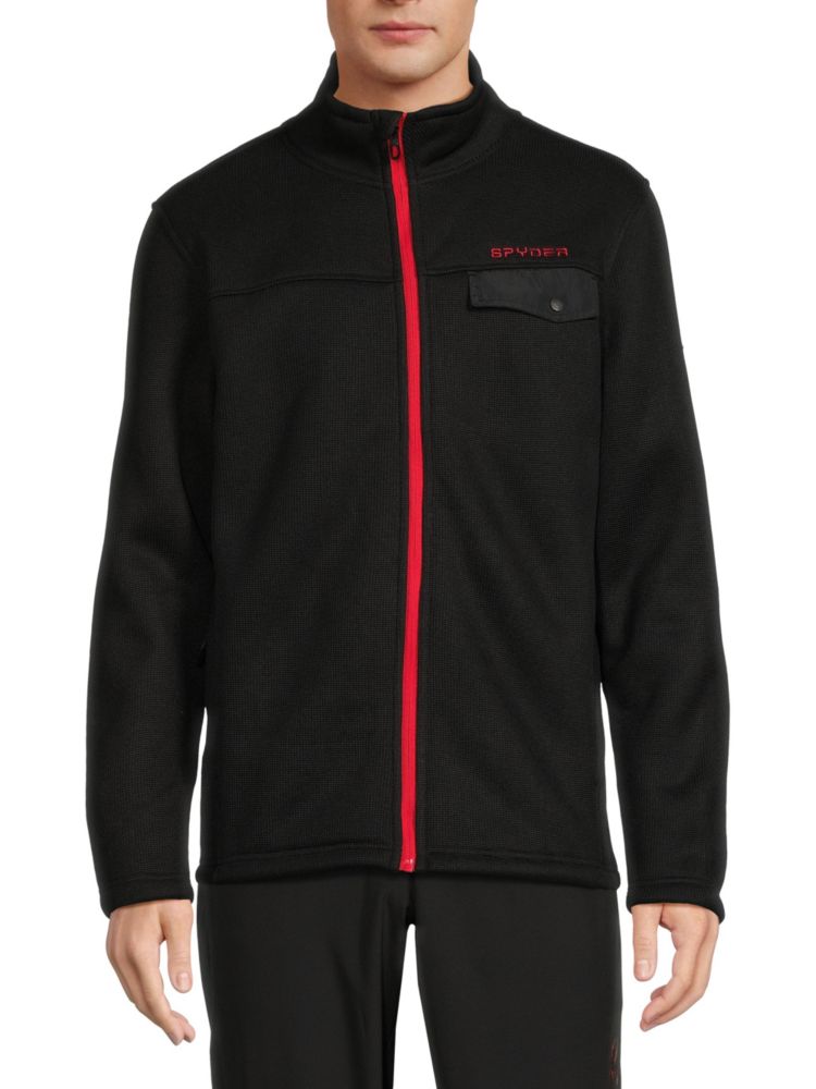 Куртка с контрастным логотипом Spyder, черный цена и фото