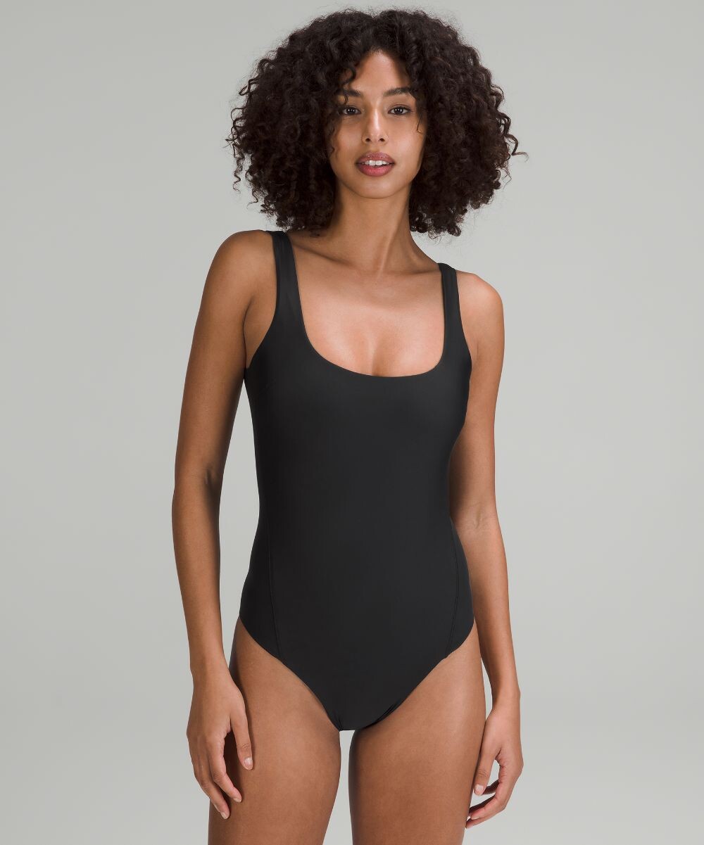 

Цельный купальник Waterside Scoop Lululemon, черный