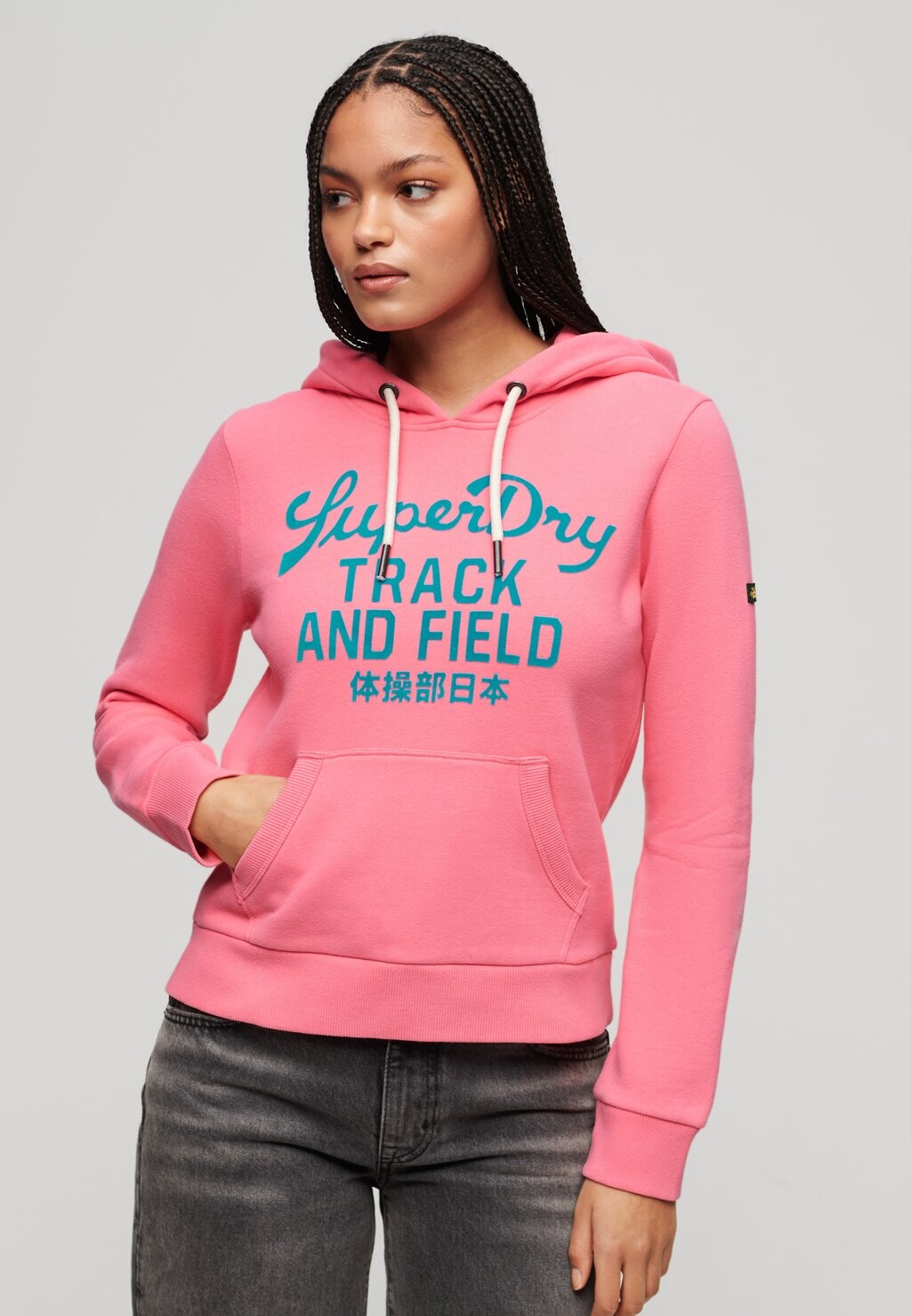 

Толстовка VARSITY FLOCKED GRAPHIC Superdry, розовый