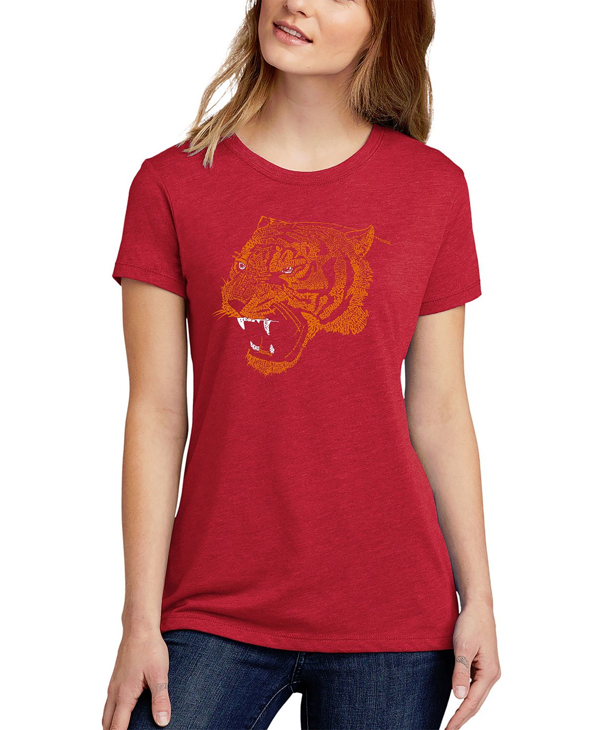 Женская футболка с надписью Word Art Beast Mode LA Pop Art, красный