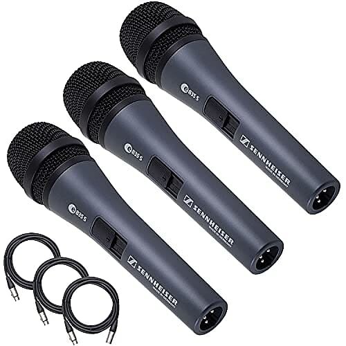 

Комплект микрофонов Sennheiser e835-S Handheld Dynamic Cardioid Microphone with Switch (3-Pack)