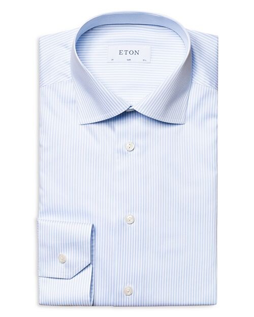 

Классическая рубашка современного кроя в бенгальскую полоску Eton, цвет Blue