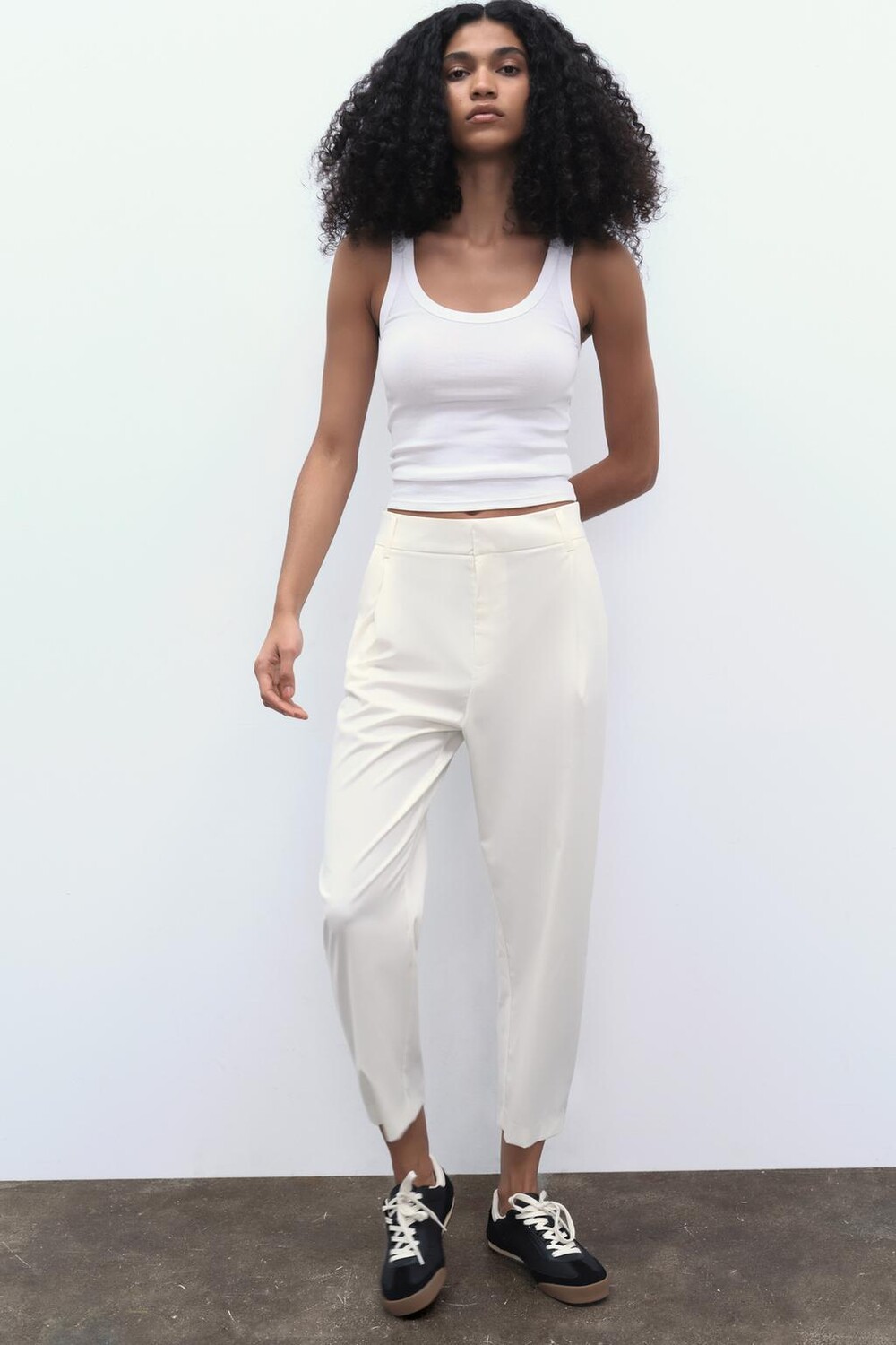 

Прямые мужские брюки ZARA, белый
