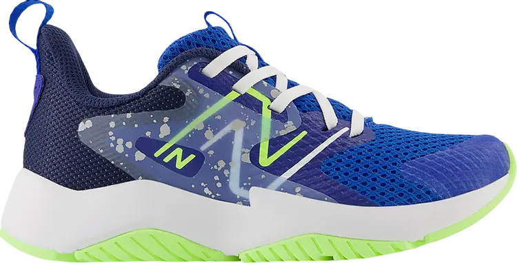 

Кроссовки Rave Run v2 Little Kid 'Team Royal Paint Splatter', синий