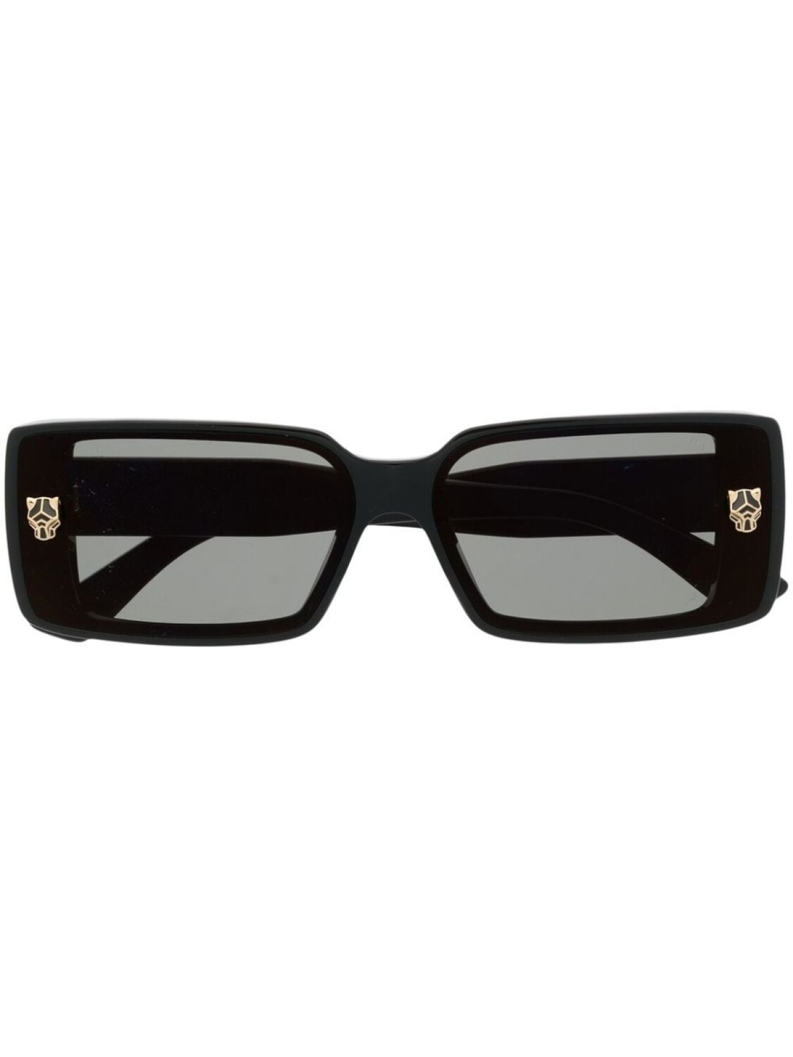 

Cartier Eyewear солнцезащитные очки в прямоугольной оправе с логотипом, черный