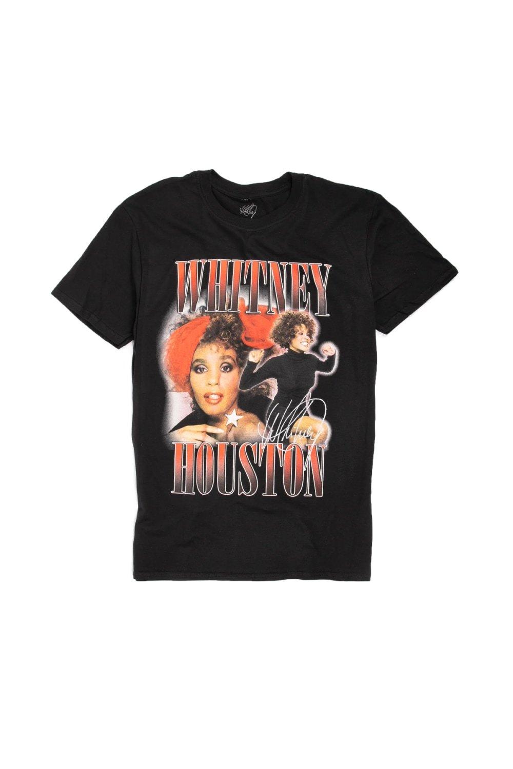 Хлопковая футболка в стиле 90-х годов Whitney Houston, черный хлопковая футболка в стиле 90 х годов whitney houston белый