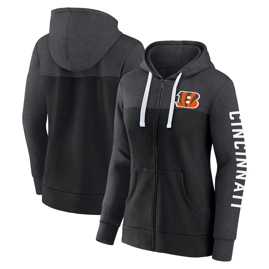 

Толстовка на молнии Fanatics Branded Cincinnati Bengals, угольный