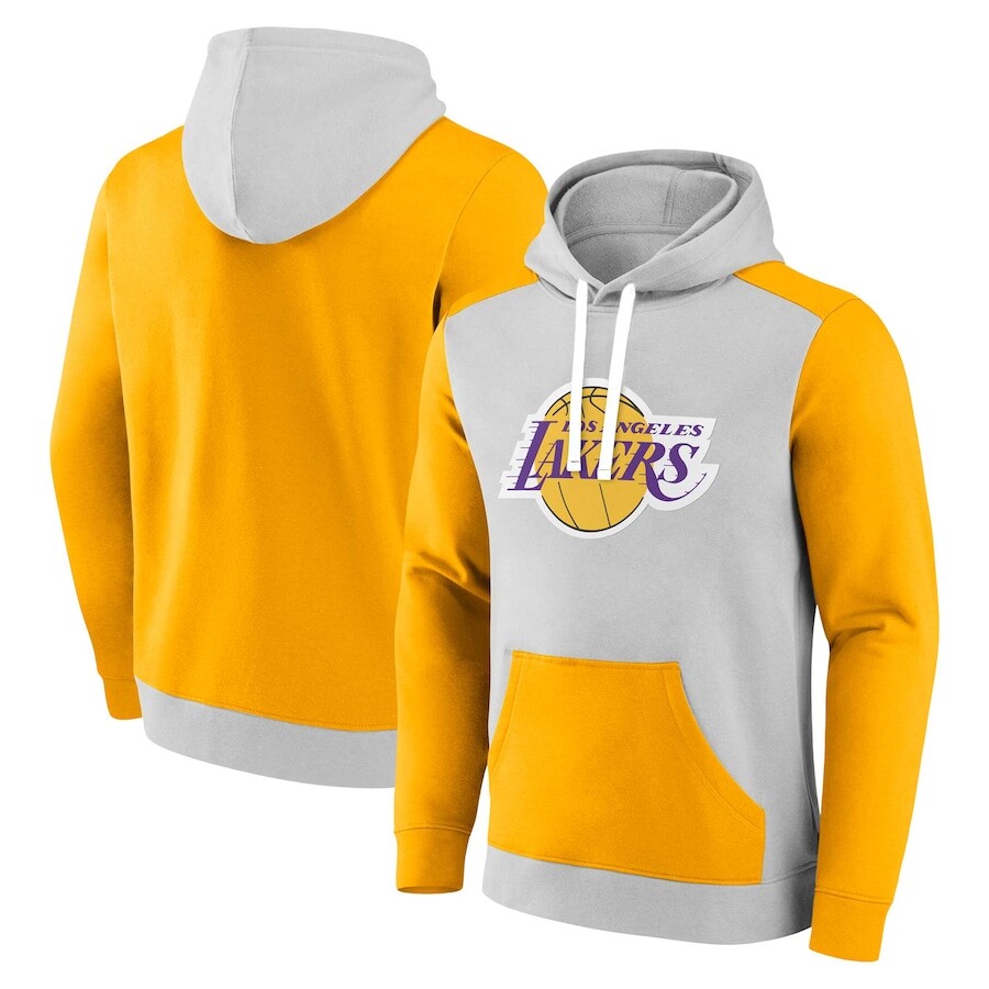 

Пуловер с капюшоном Fanatics Branded Los Angeles Lakers, серый