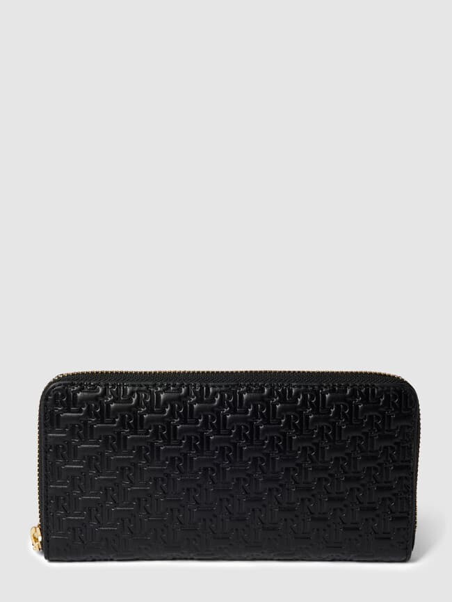 

Кошелек со сплошным узором Lauren Ralph Lauren, черный