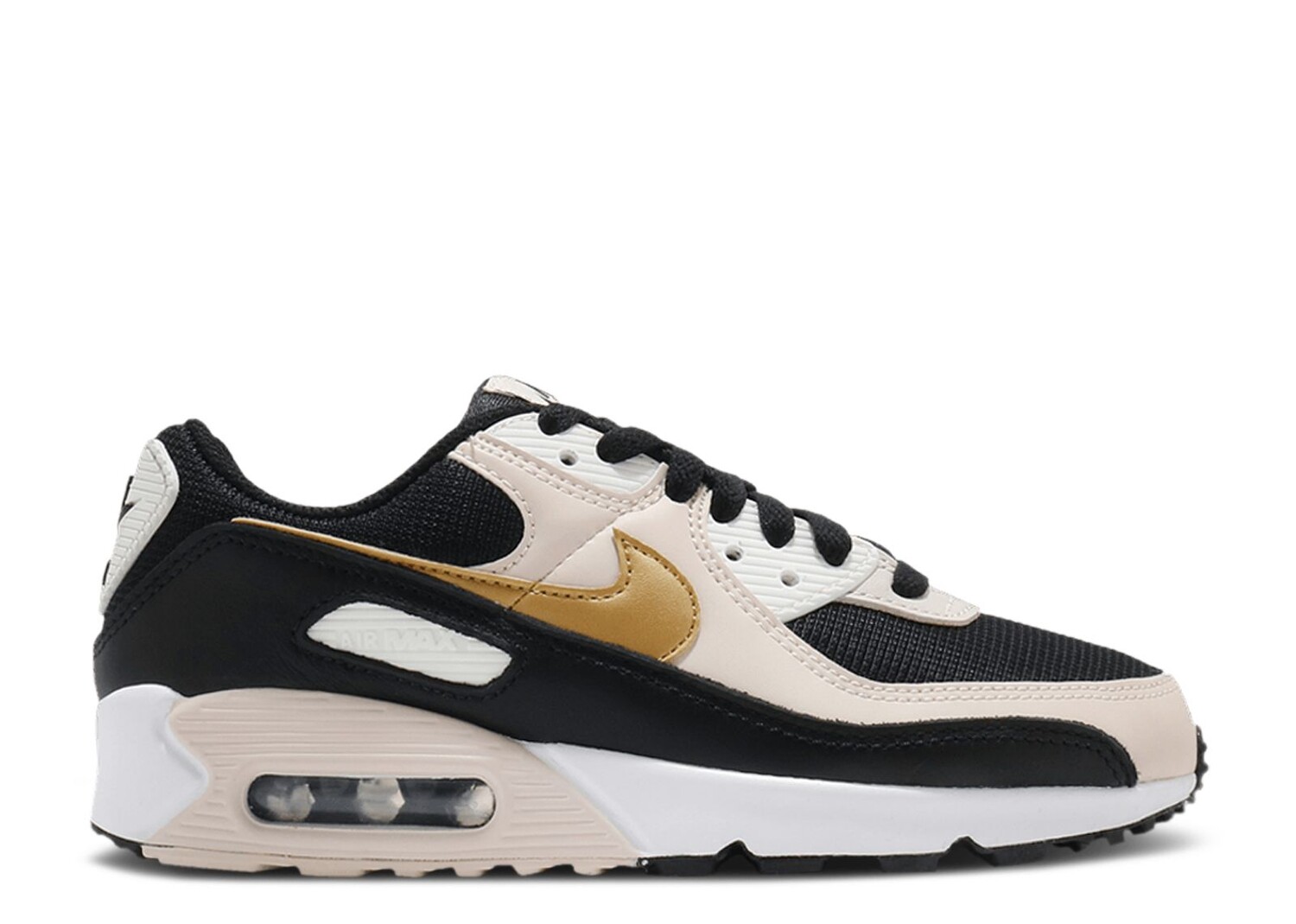 

Кроссовки Nike Wmns Air Max 90 'Black Metallic Gold', черный