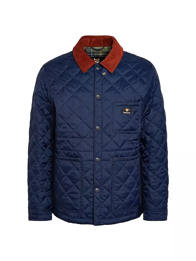 

Стеганая куртка Barbour x Maison Kitsuné Kenning Barbour, темно-синий