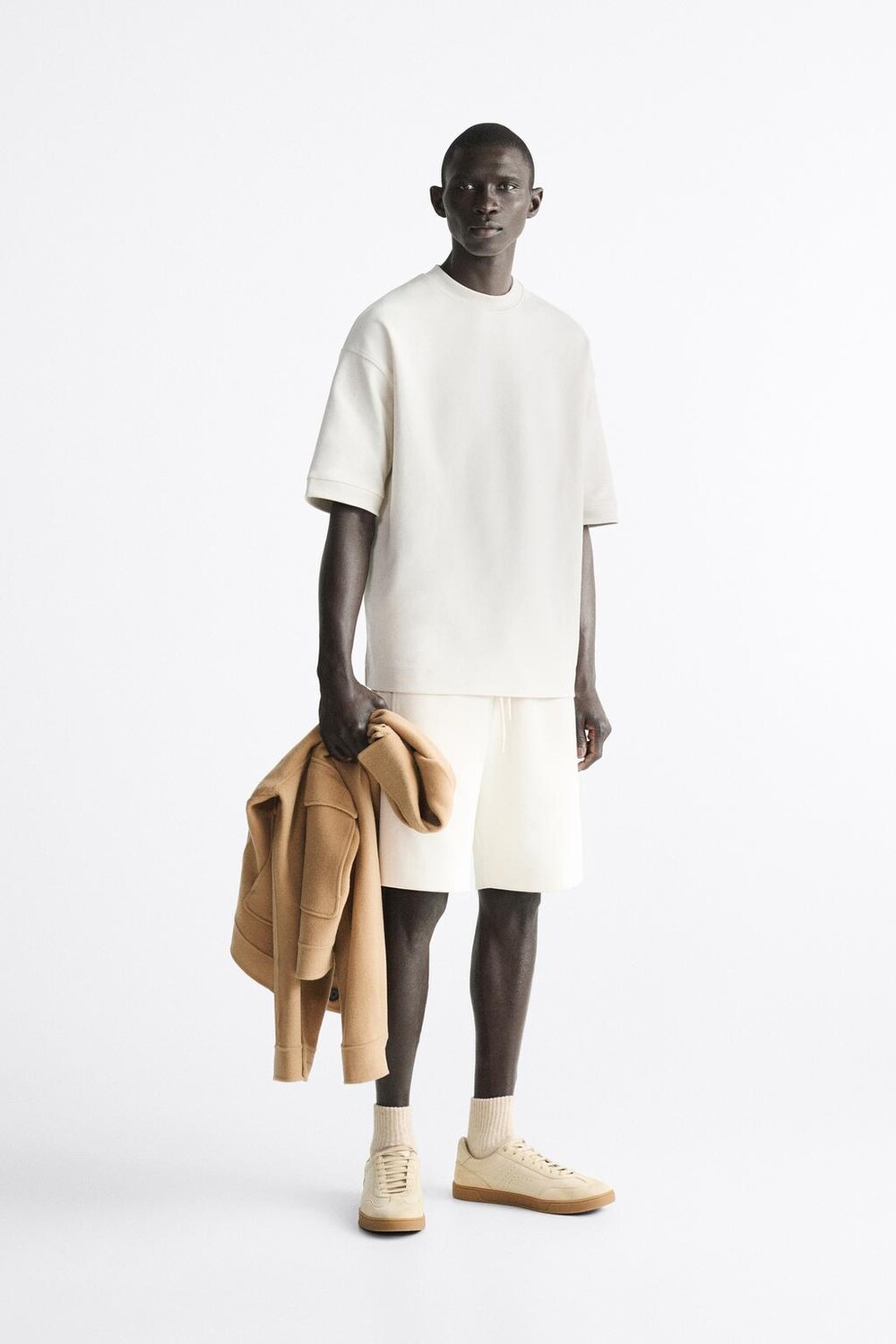 

Компактные шорты-бермуды ZARA, белый