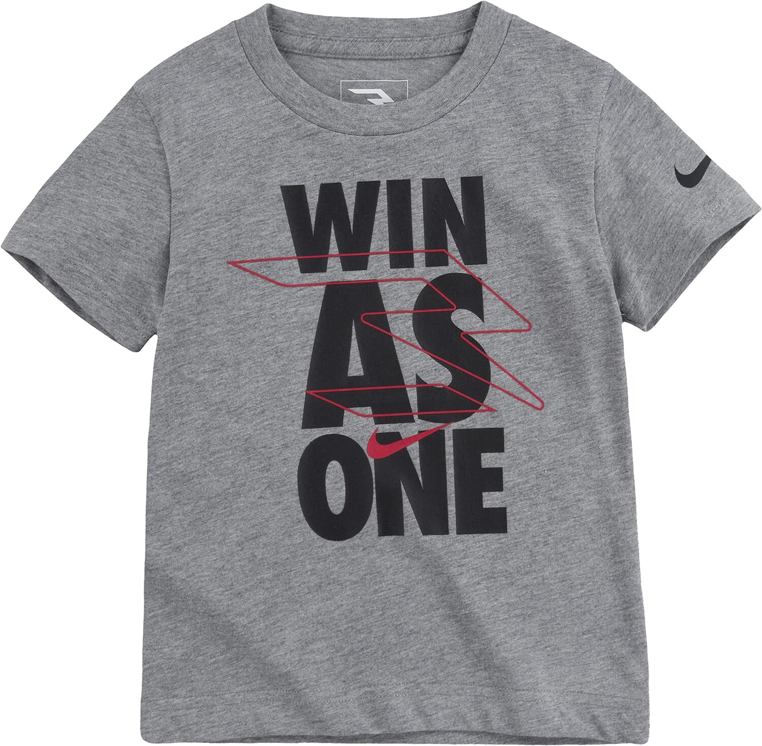 

Футболка Nike 3BRAND Kids Win As One Tee, цвет Carbon Heather
