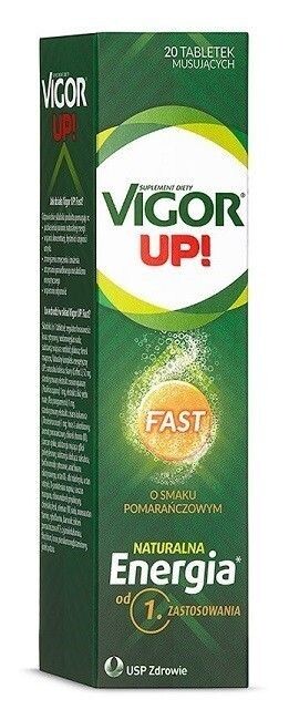 

Витамины и минералы Vigor UP! Fast Smak Pomarańczowy , 20 шт