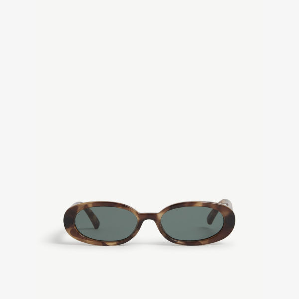 цена Солнцезащитные очки Outta Love в овальной оправе из поликарбоната Le Specs, цвет tort