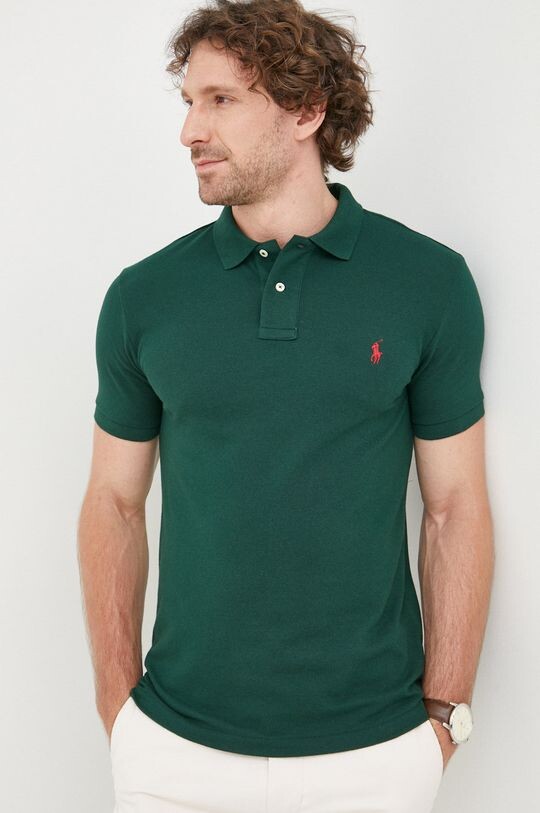 

Хлопковое поло 710795080018 Polo Ralph Lauren, зеленый