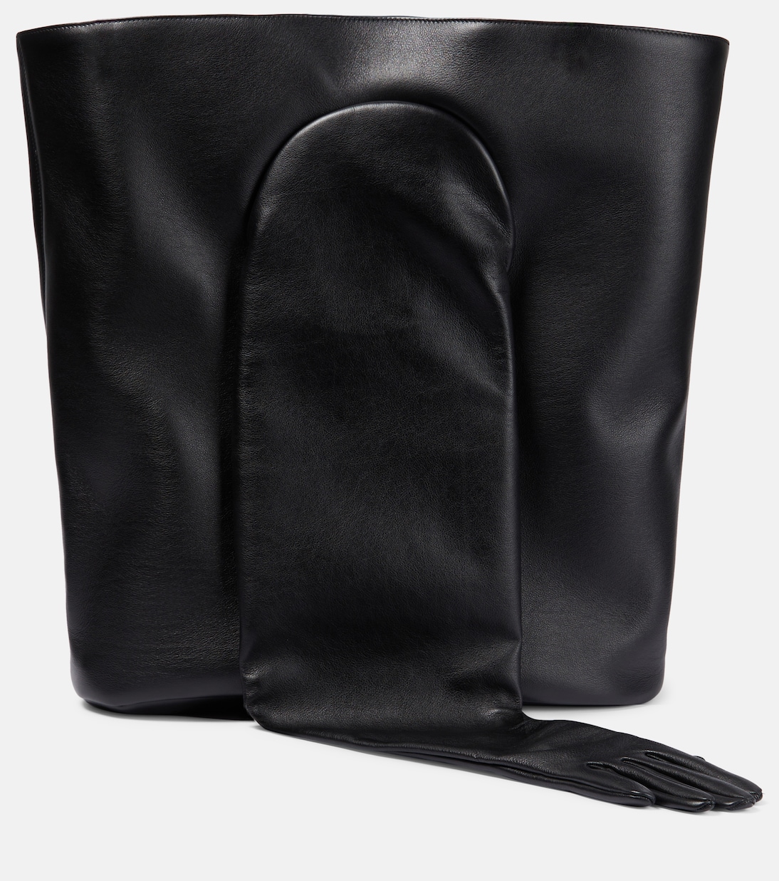 Большая кожаная сумка-тоут glove Balenciaga, черный цена и фото
