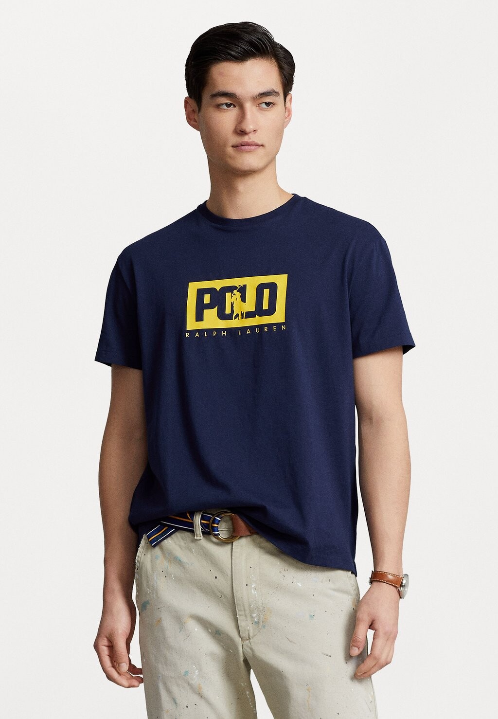 

Футболка с принтом SHORT SLEEVE Polo Ralph Lauren, круизный темно-синий