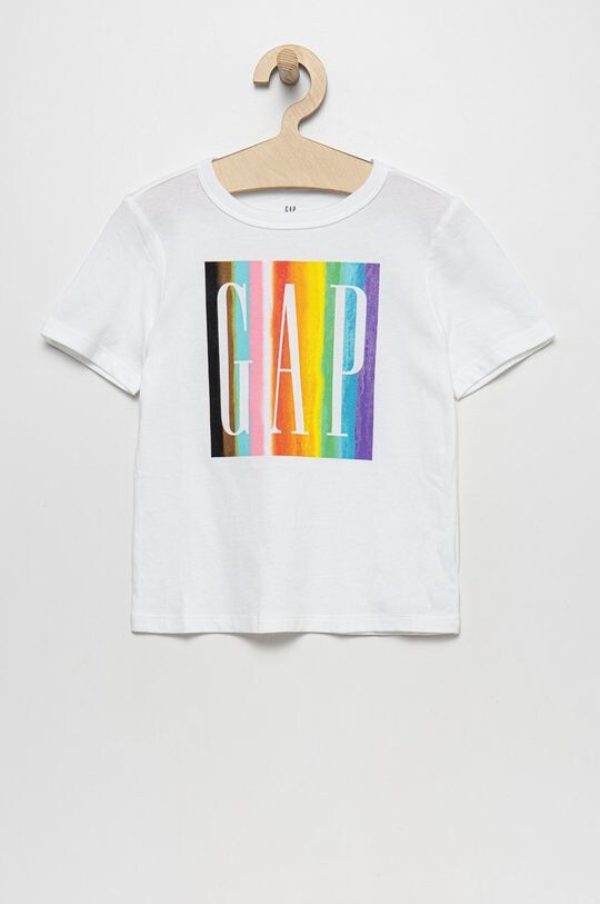 

Детская хлопковая футболка GAP, белый