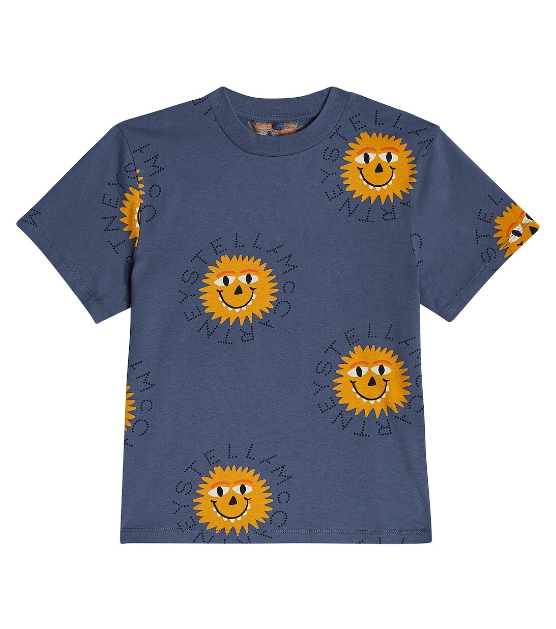 

Хлопковая футболка с принтом Stella McCartney Kids, синий