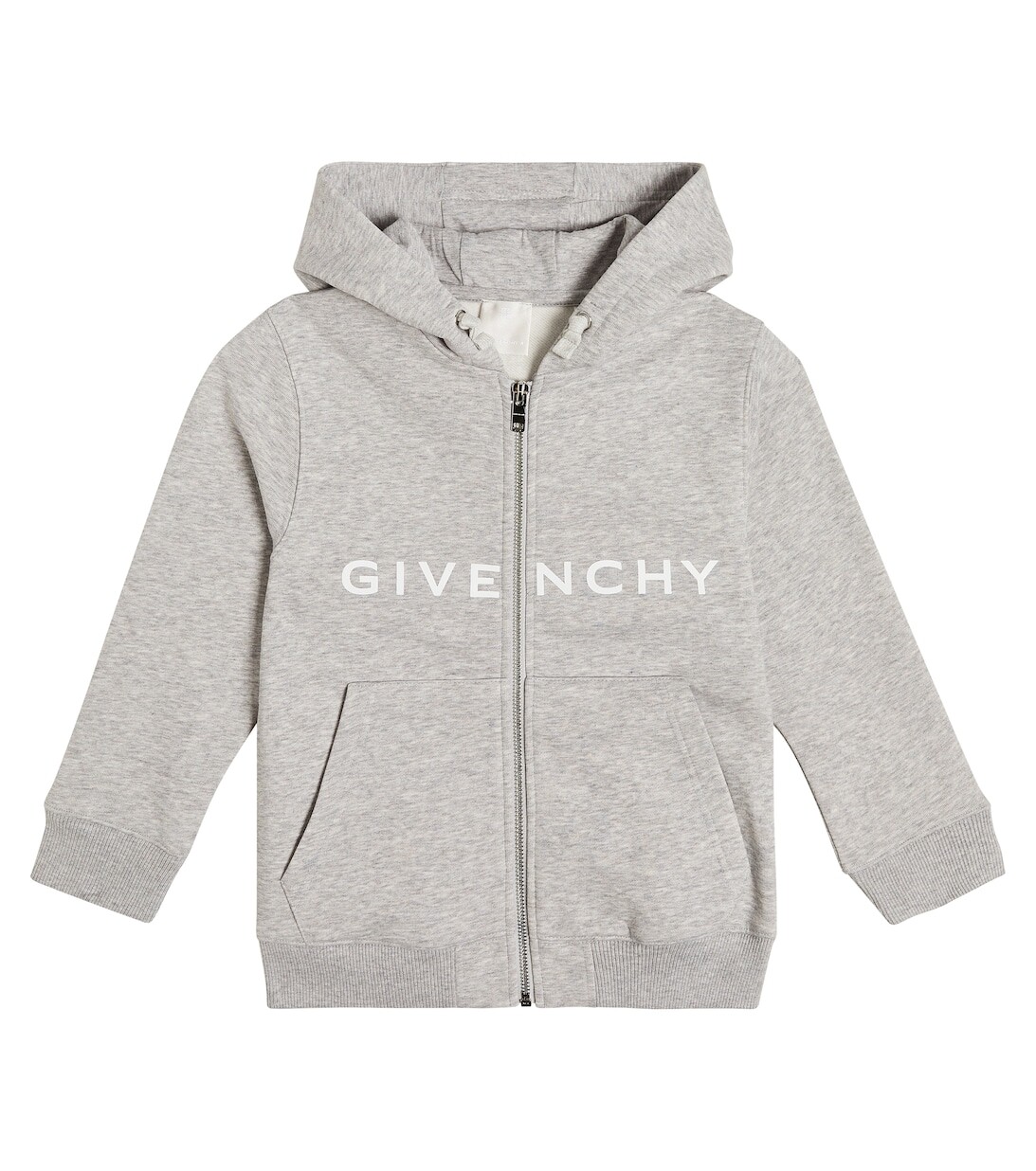 

Худи из смесового хлопкового джерси с логотипом Givenchy Kids, серый