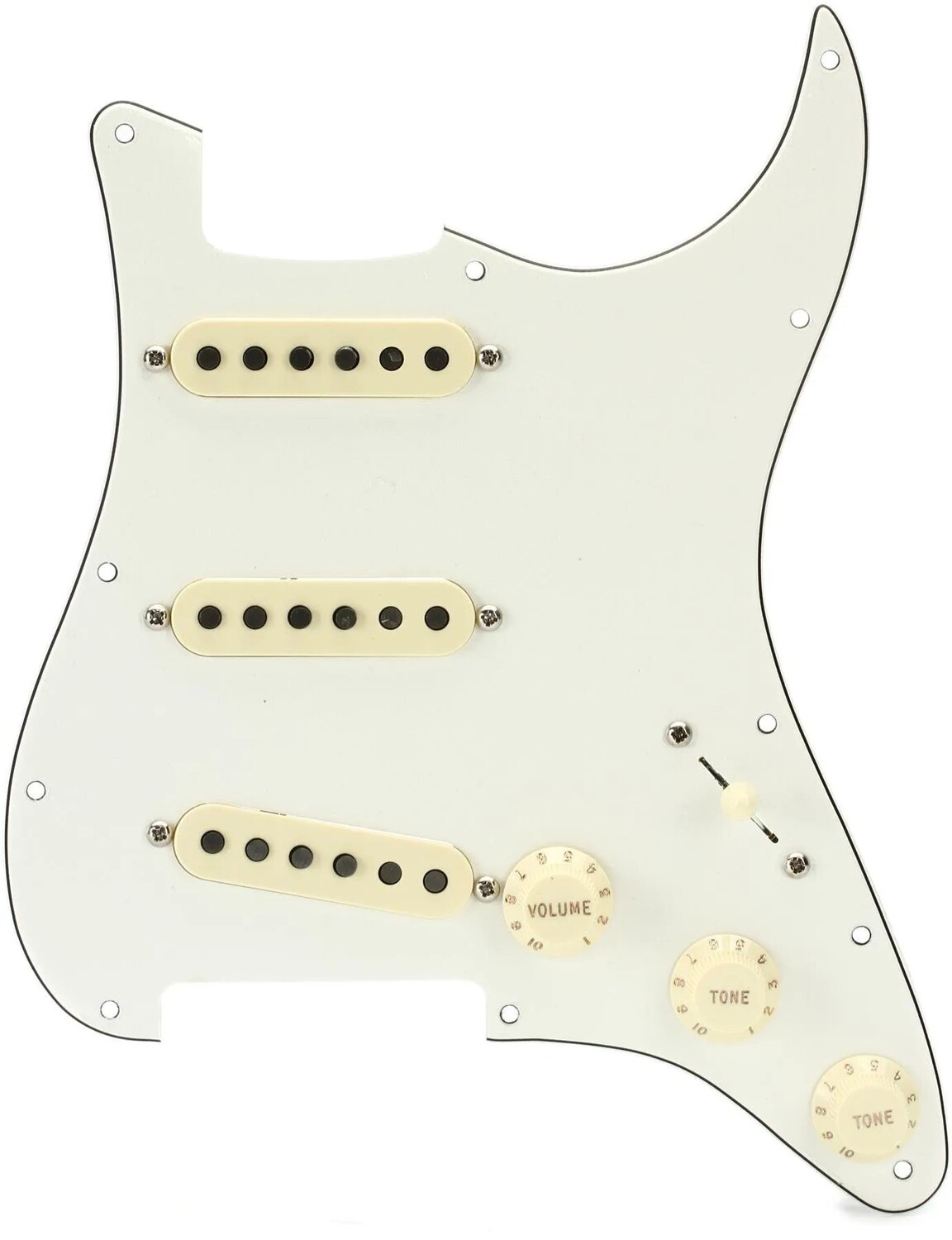

Накладка Stratocaster Fender Tex-Mex SSS с проводами — пергамент, 3-слойная