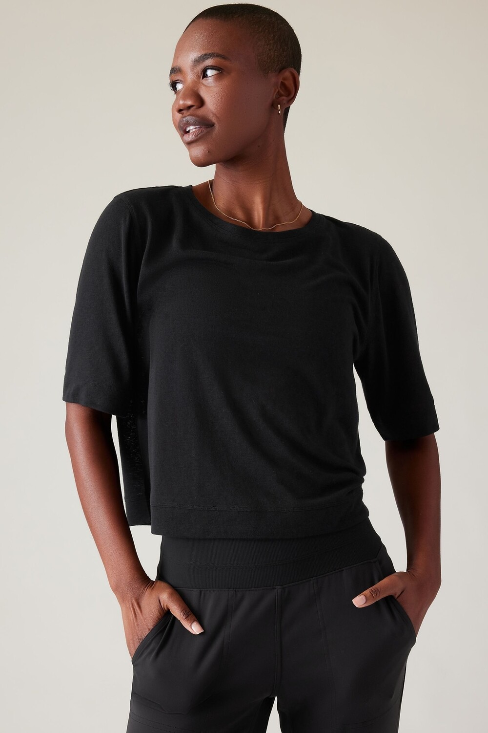 

Футболка Безмятежный ветерок Athleta, черный