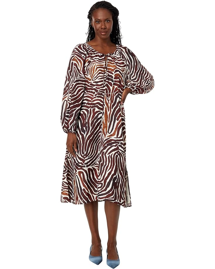 Платье Tommy Bahama Zen Zebra Midi, цвет Double Chocolate