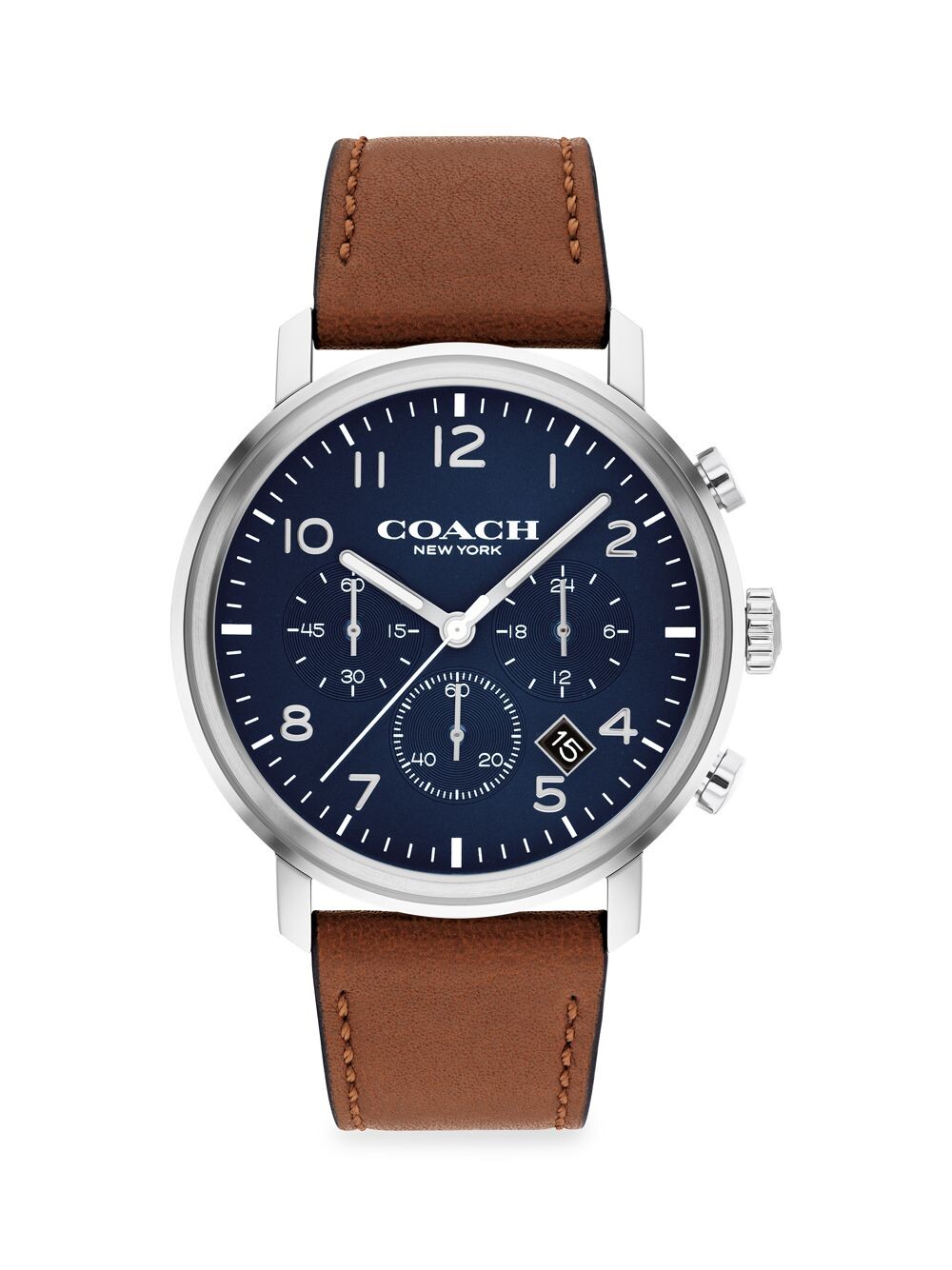 

Часы Harrison с кожаным ремешком из нержавеющей стали COACH, синий