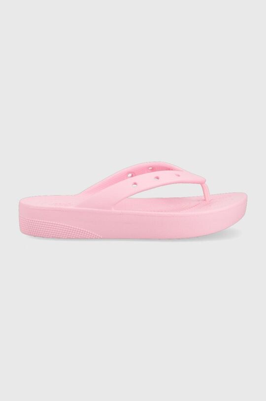 

Классические шлепанцы на платформе Crocs, розовый