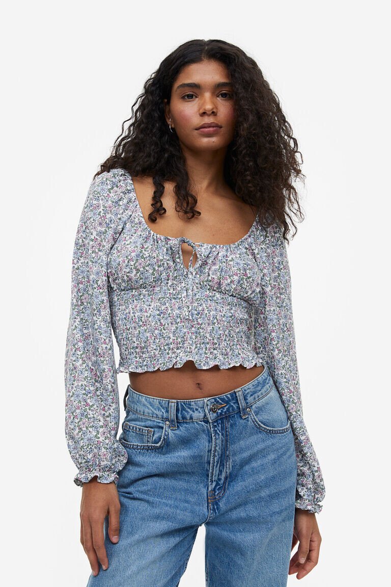

Блузка со сборками H&M, белый