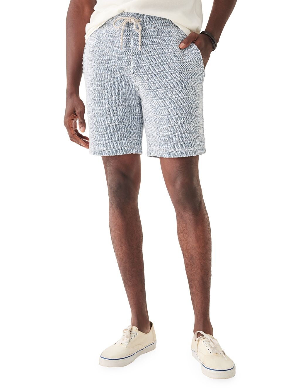 

Спортивные шорты Whitewater из смесового хлопка Faherty Brand, белый
