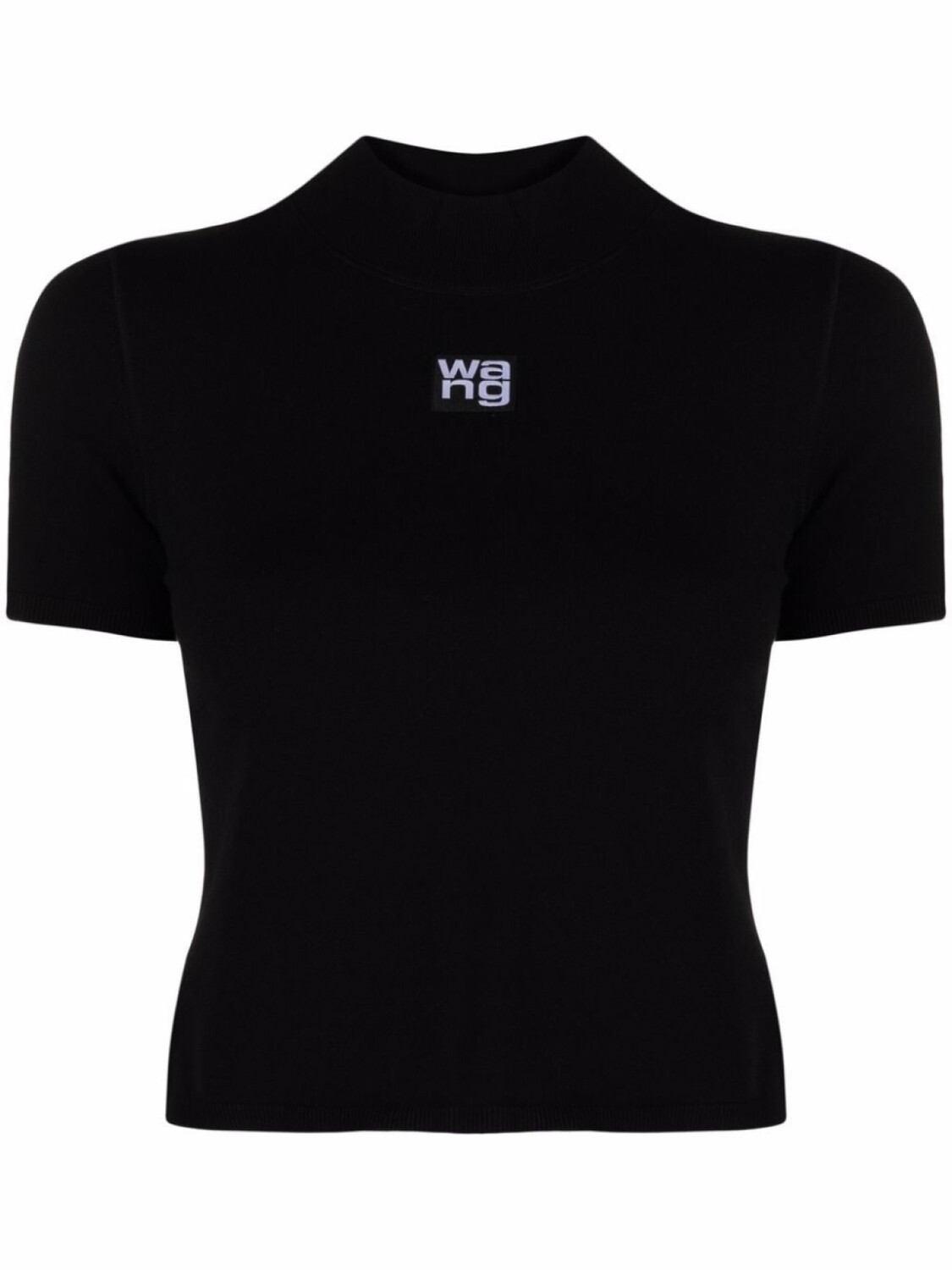 

Alexander Wang топ с высоким воротником и логотипом, черный