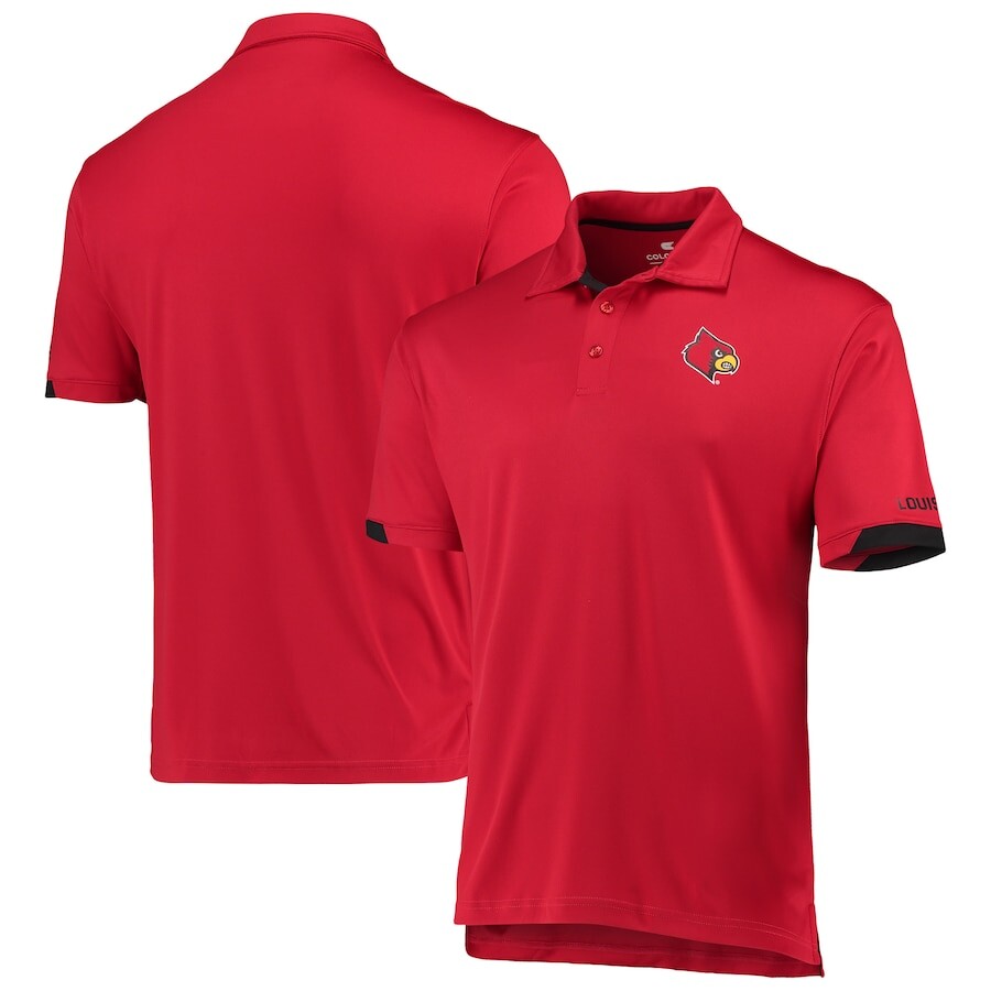 

Поло с коротким рукавом Colosseum Louisville Cardinals, красный