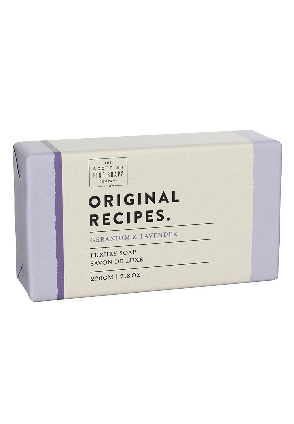 Мыло LUXUS SEIFE GERANIUM LAVENDER 220 G The Scottish Fine Soaps Company