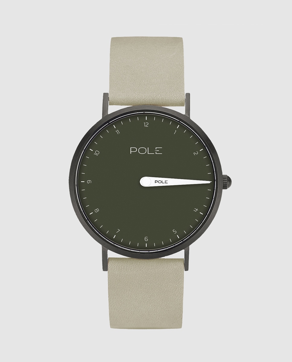 цена Pole Watches Женские часы THE 36 N-1003VE-BL08 бежевые кожаные Pole Watches, бежевый