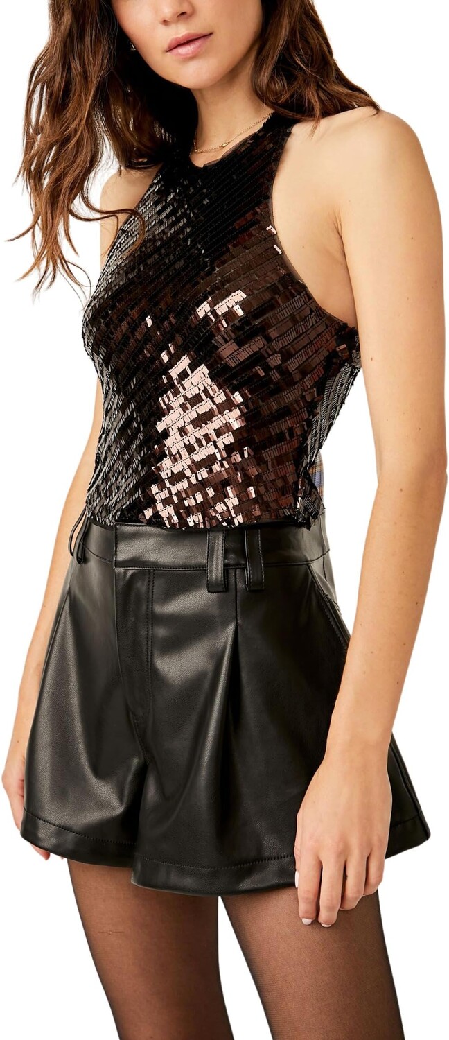 

Майка Disco Fever Cami Free People, цвет Black Combo