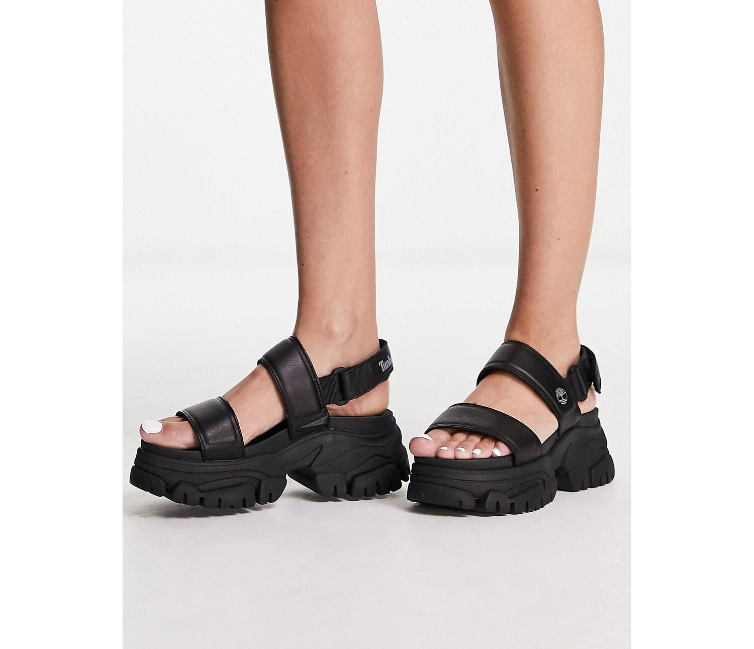 

Черные массивные сандалии Timberland Adley Way из зернистой кожи