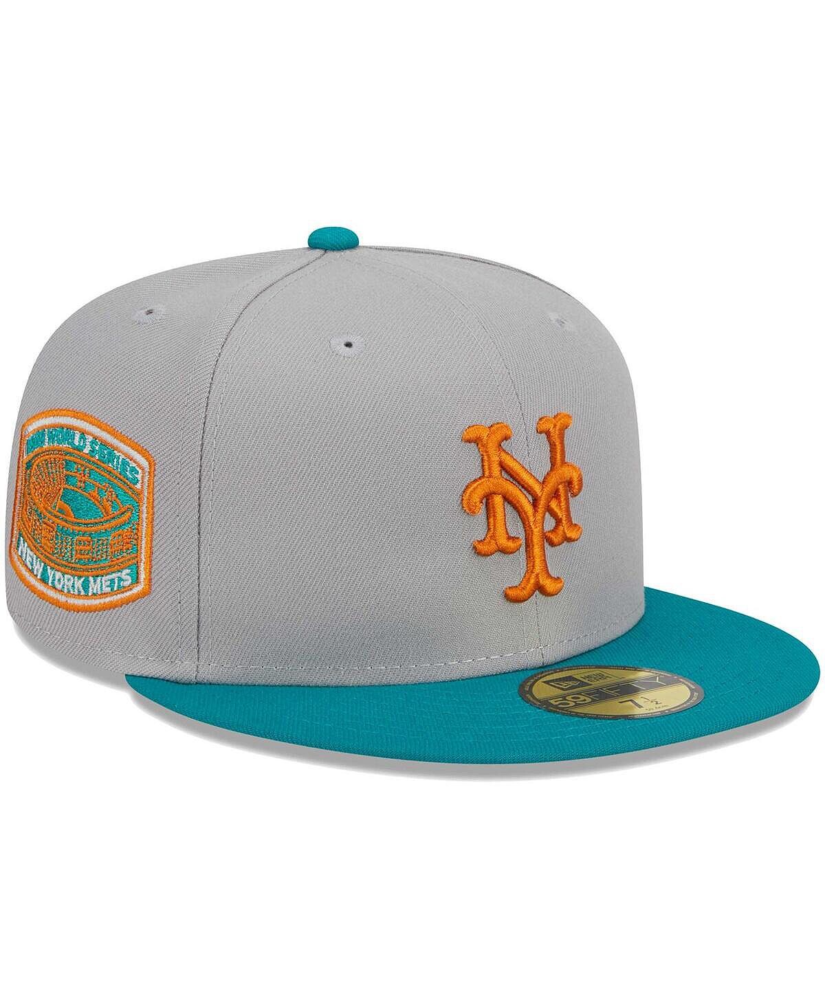 

Мужская серо-бирюзовая приталенная шляпа New York Mets 59FIFTY New Era