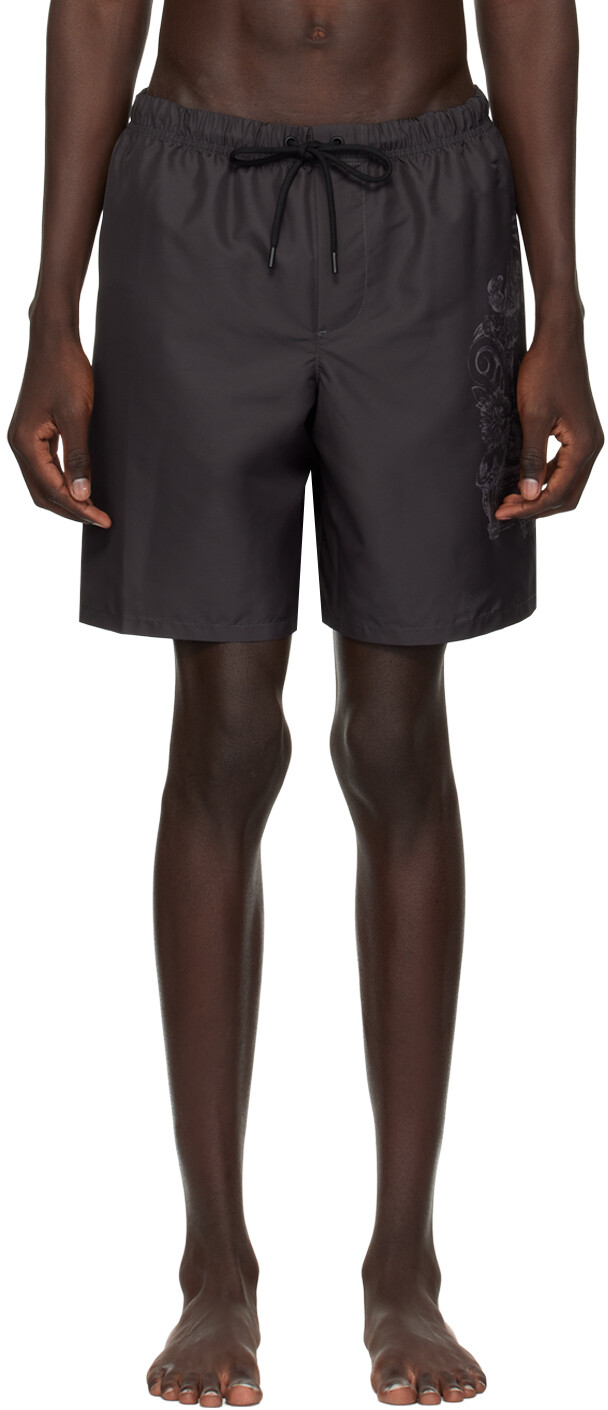 

Черные шорты для плавания с картушем Versace Underwear
