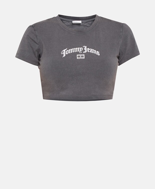 

Укороченный лонгслив Tommy Hilfiger, черный