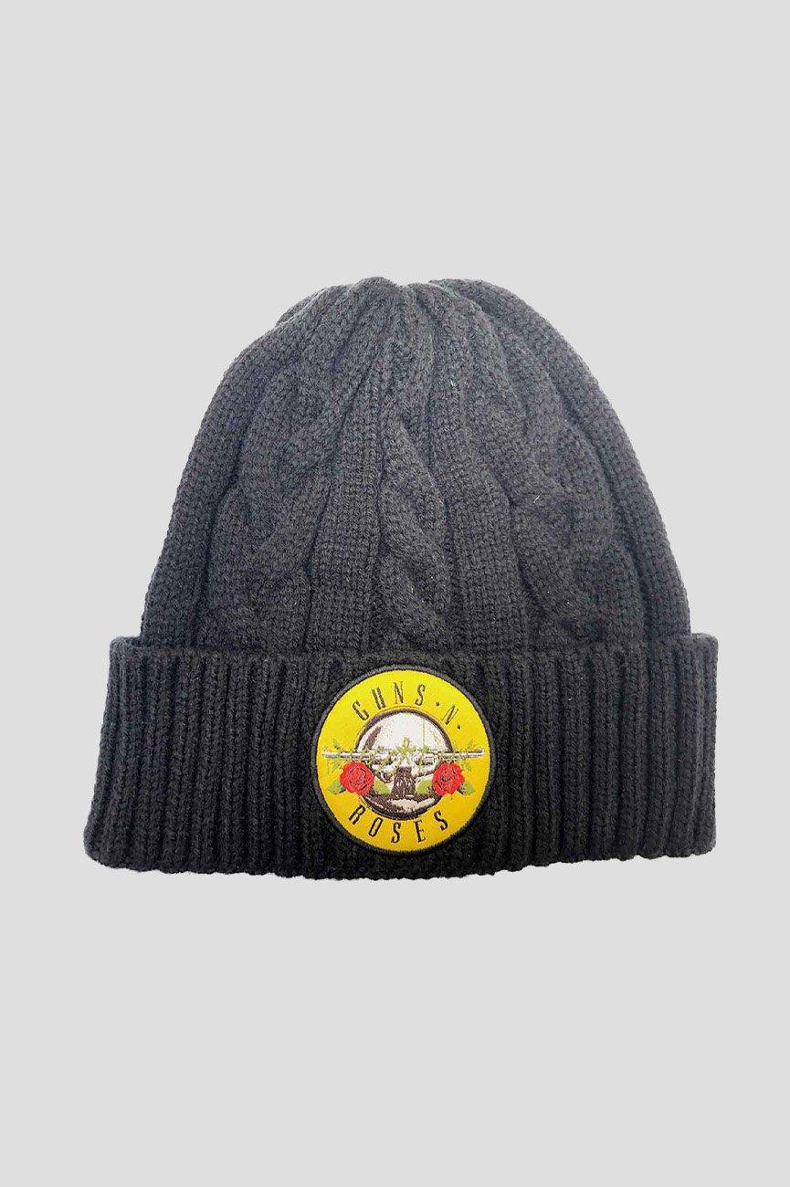 цена Вязаная шапка-бини с логотипом группы Guns N Roses, черный