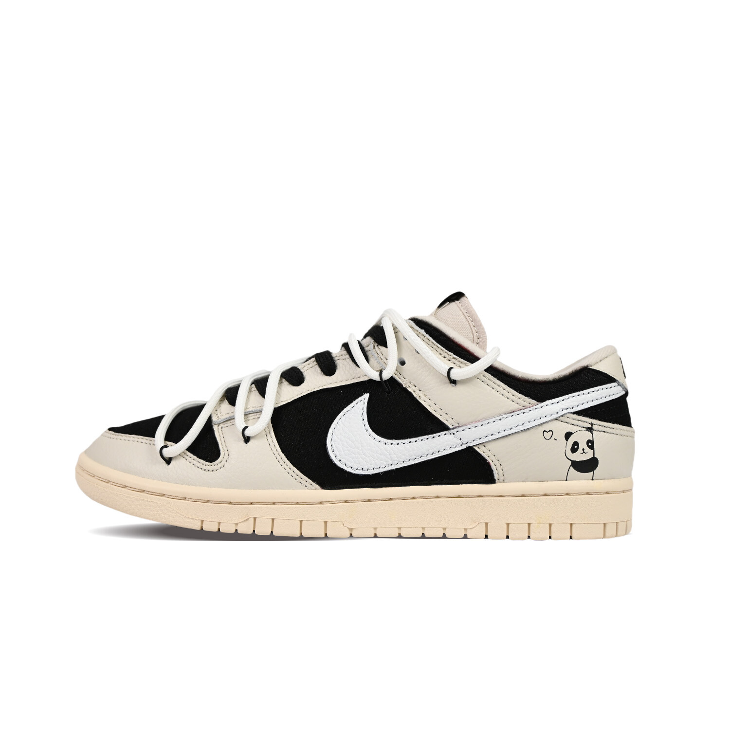 

Кроссовки Nike Dunk Skateboarding Shoes Men Low-top Beige/black, цвет Off White
