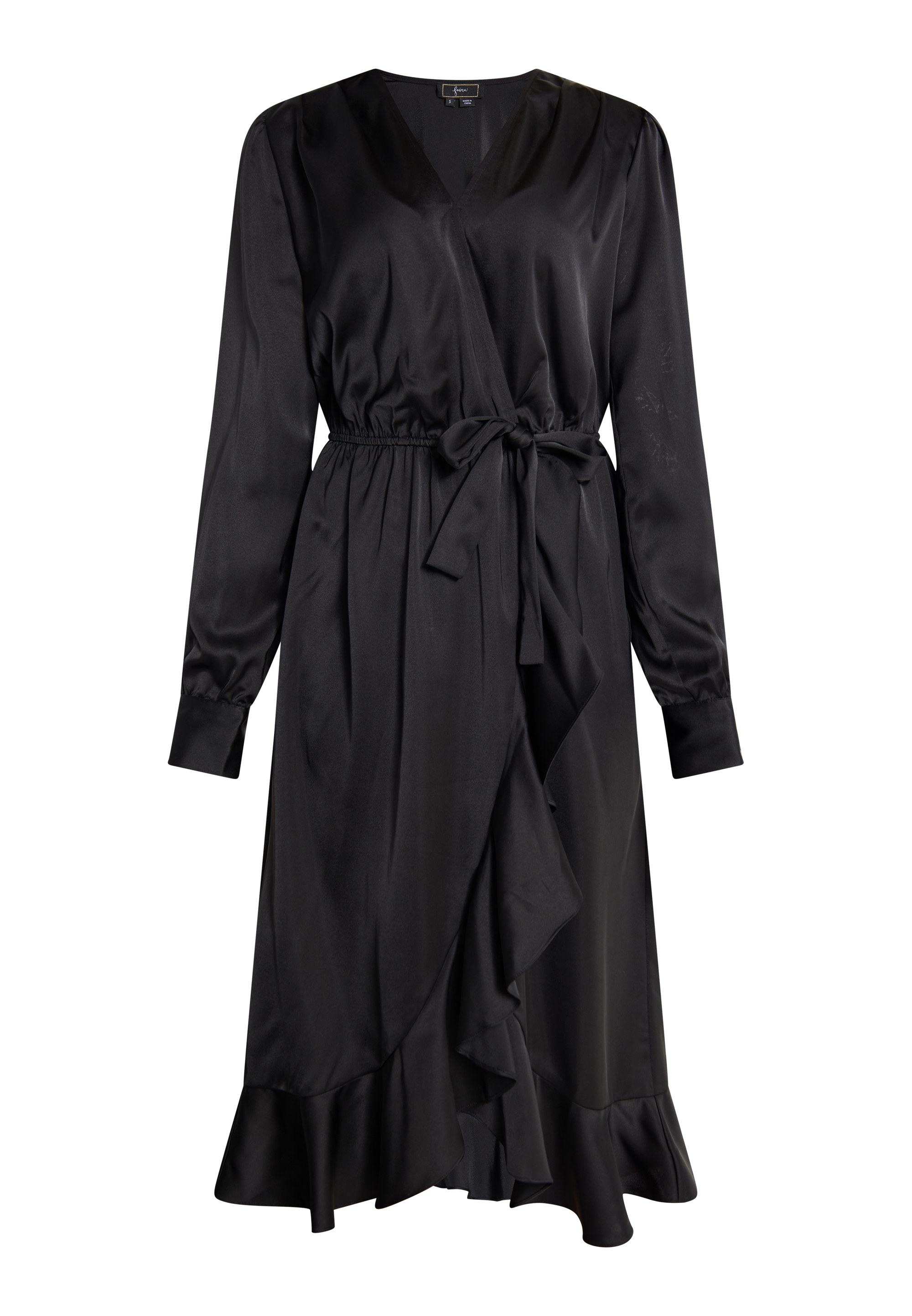Платье faina Midi Langarm, черный