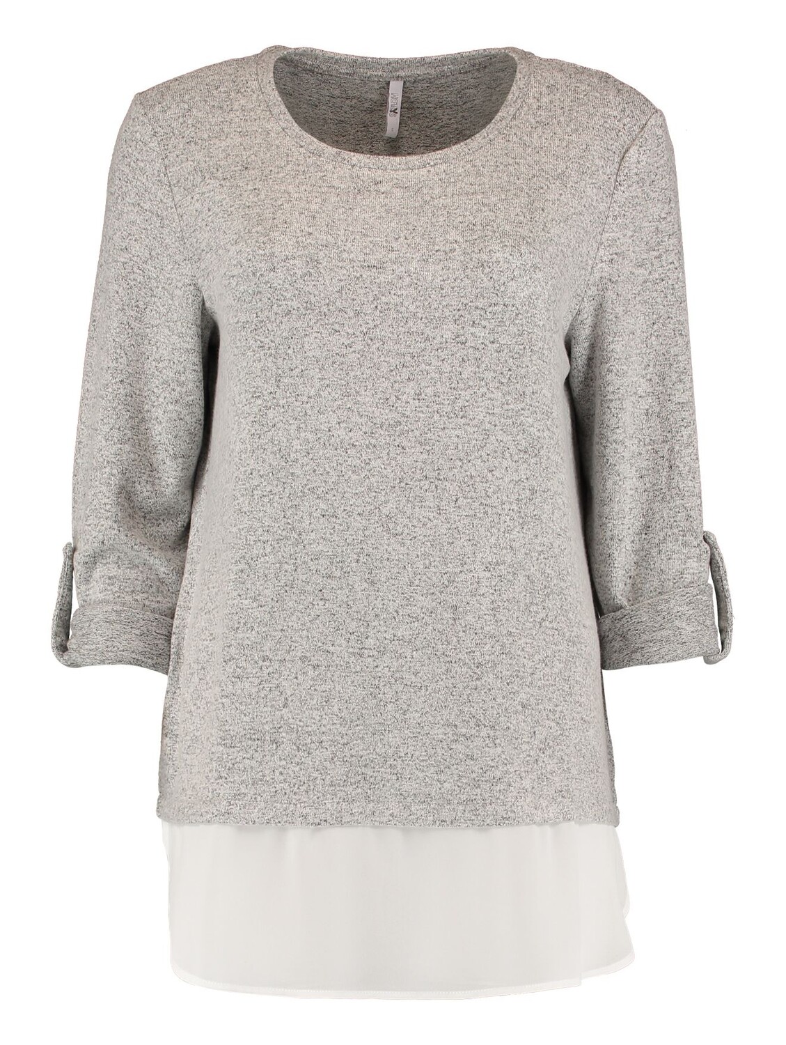 

Свитер Hailys 3/4 Arm Longsleeve Sweater mit Hemd Ansatz Zi44ppy, серый