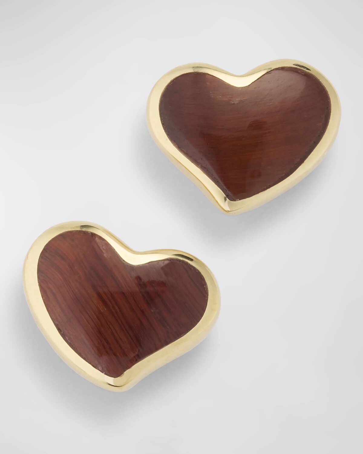 

Серьги-гвоздики в форме сердца Jan Leslie, цвет Tigers Eye